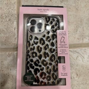 Kate Spade Leopard Print Phone Case for iPhone 13/12 Pro Max